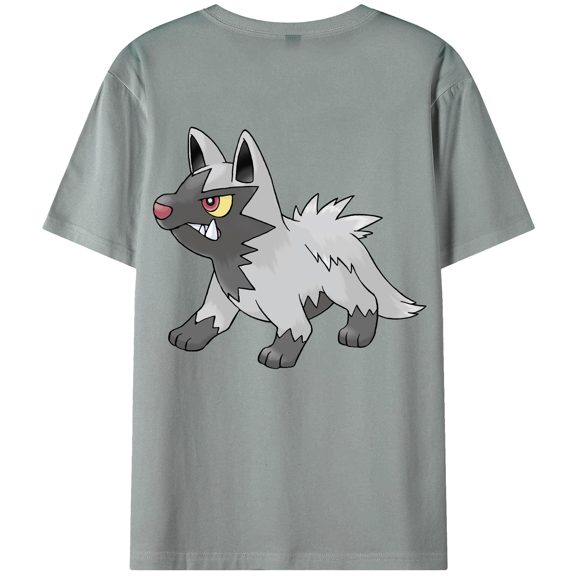 （画像用） ポケットモンスター Pokémon 綿100％ メンズ半袖Tシャツ（バックプリント） 通気性